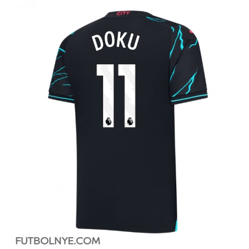 Camiseta Manchester City Jeremy Doku #11 Tercera Equipación 2023-24 manga corta